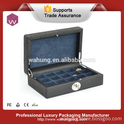 unique fashion leather jewelry packing case for cufflink